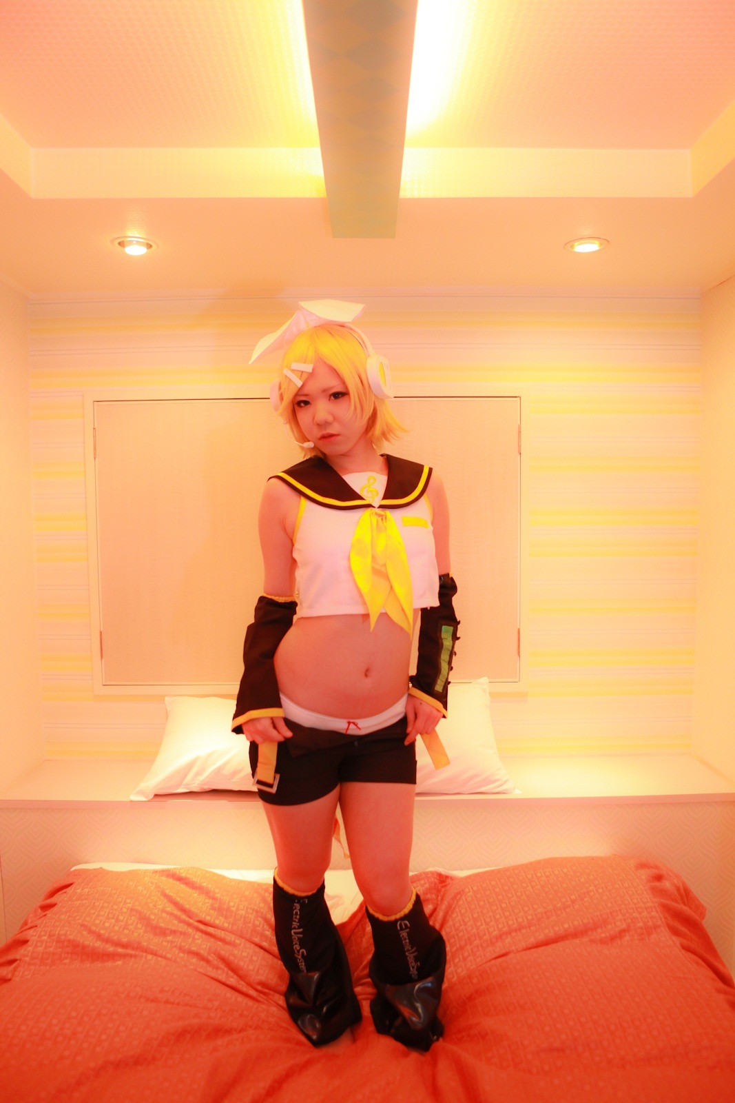 [Cosplay]Vocaloid-热Kagamine Rin裸体